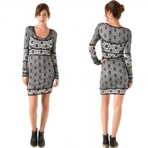 Free People Bodycon Eyelet Floral Knit Dress